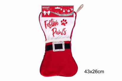 Picture of CHRISTMAS PLUSH DOG STOCKING