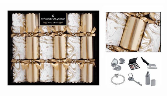 Picture of CHRISTMAS CRACKER 6X13 EXQUISITE GOLD MARBLE