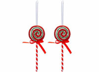 Picture of CANDY CANE LOLLIPOP DECORATION 2PK