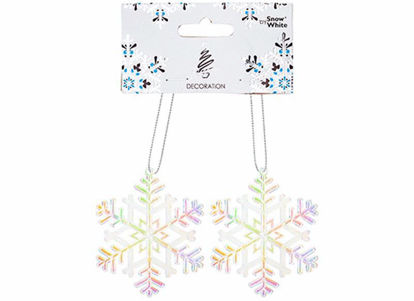 Picture of SNOW WHITE ACRYLIC SNOWFLAKES IRIDESCENT