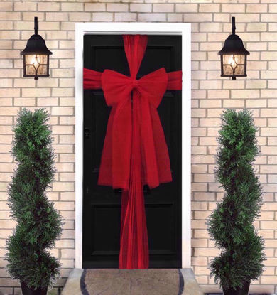 Picture of THEME MACHINE ORGANZA DOOR BOW KIT RED