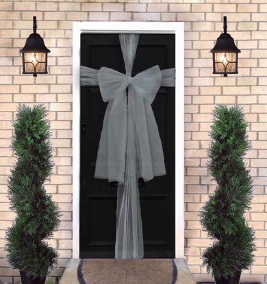 Picture of THEME MACHINE ORGANZA DOOR BOW KIT SILVER