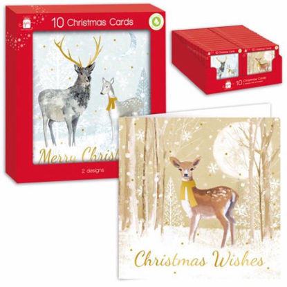 Picture of GIFTMAKER CARDS SQUARE 10 DEER