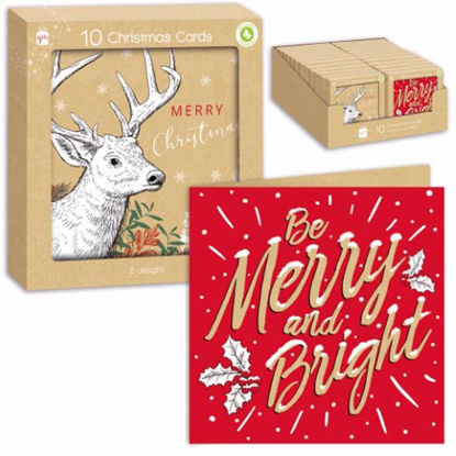 Picture of GIFTMAKER CARDS SQUARE 10 KRAFT