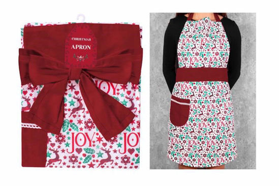 Picture of CHRISTMAS JOY APRON 70X80CM