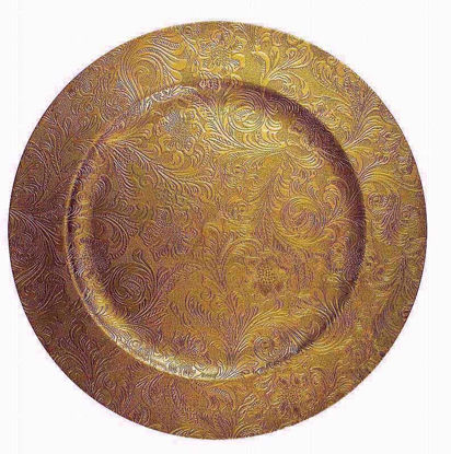 Picture of CHARGER PLATE 33CM PATTERN GOLD