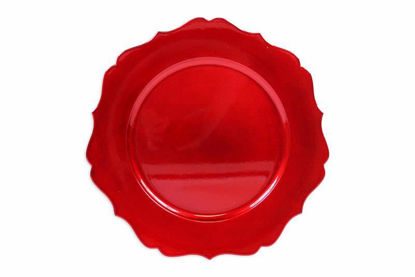 Picture of CHARGER PLATE 33CM SHAPED RED