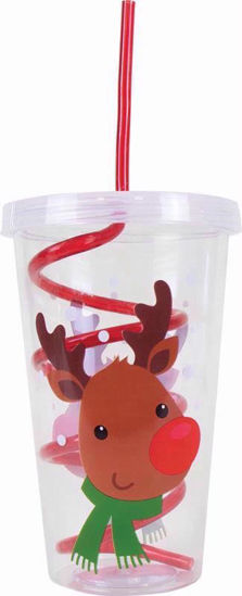 Picture of CHRISTMAS DRINKING CUP & STRAW