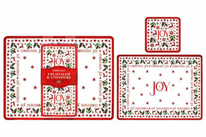 Picture of CHRISTMAS JOY 4 PLACEMATS 4 COASTERS
