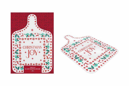Picture of CHRISTMAS JOY GLASS CHOPPING BOARD