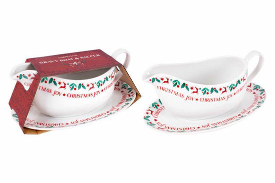 Picture of CHRISTMAS JOY GRAVY BOAT