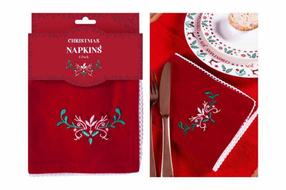 Picture of CHRISTMAS JOY NAPKIN SET 4