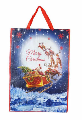 Picture of FESTIVE MAGIC XMAS SHOPPER BAG SANTA SLIEGH