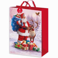 Picture of GIFTMAKER WOVEN JUMBO BAG TRAD SANTA