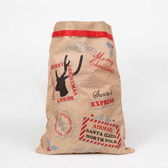 Picture of JUTE SACK W/SANTA EXPRESS