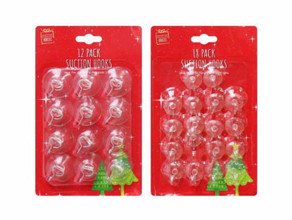 Picture of FESTIVE MAGIC SUCTION CUP HOOKS 12/18PK