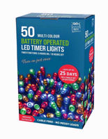 Picture of FESTIVE MAGIC LED B/O 50 TIMER LIGHTS MULTI