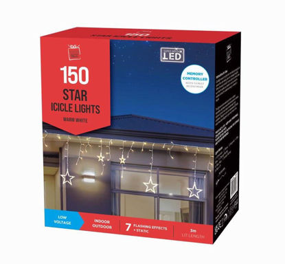 Picture of FESTIVE MAGIC LED ICICLE STARS 150 W/WHITE