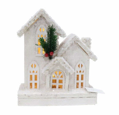 Picture of FESTIVE MAGIC LIGHT UP HOUSE 25CM WHITE