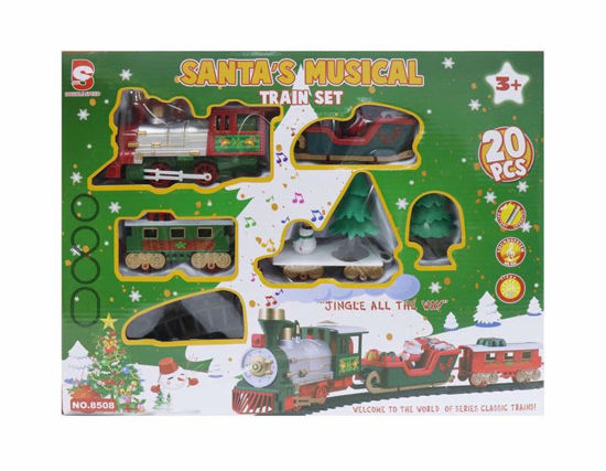 Picture of FESTIVE MAGIC TRAIN SET SANTA MUSICAL 20PC