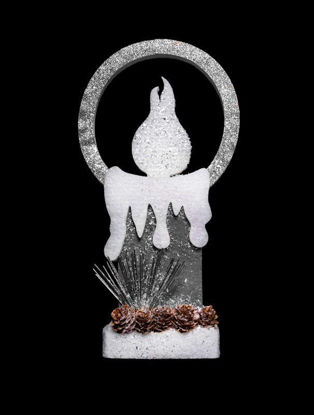 Picture of LED SILVER CANDLE SINGLE 22CM