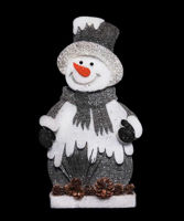 Picture of SILVER FOAM SNOWMAN 42CM