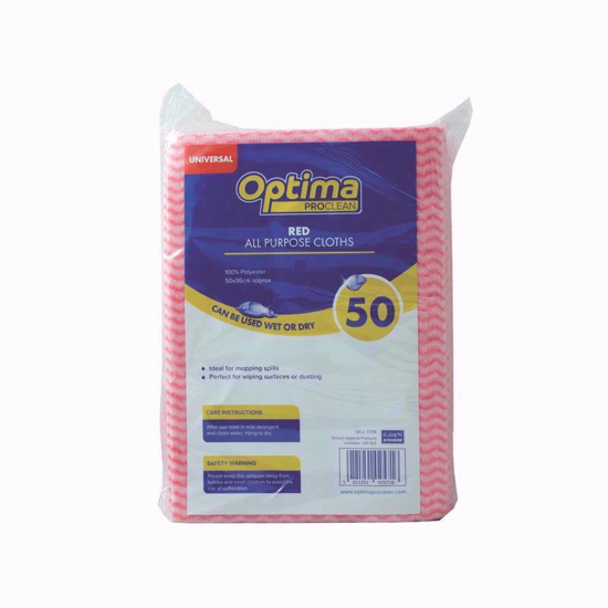 Picture of CATERING ALL PURPOSE 50 CLOTHS RED
