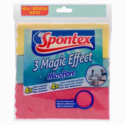 Picture of SPONTEX 3 MAGIC EFFECT MICROFIBRE CLOTHS