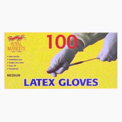 Picture of ROYAL LATEX POWDERED 100 GLOVES MEDIUM