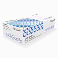 Picture of UNICARE VINYL BLUE POWDRFREE 100 GLOVE MEDIUM