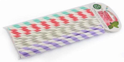 Picture of APOLLO PAPER STRAWS 40 STRIPES