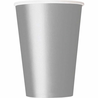 Picture of UNIQUE PAPER 14 CUPS SILVER 9OZ