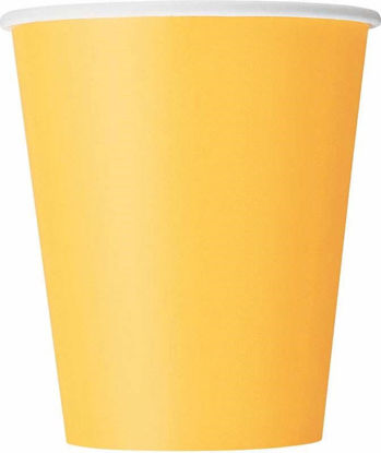 Picture of UNIQUE PAPER 14 CUPS YELLOW 9OZ
