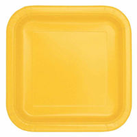 Picture of UNIQUE SQUARE 7IN YELLOW 16 PLATES D000