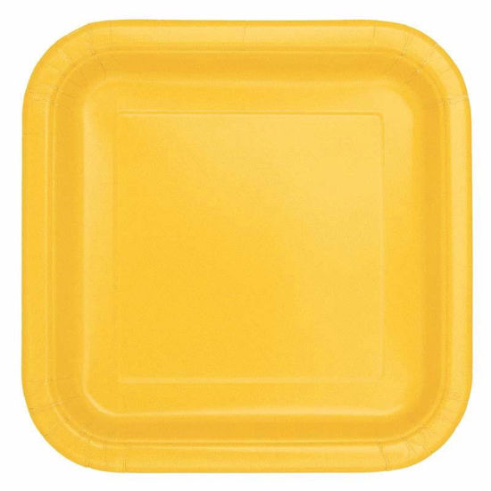 Picture of UNIQUE SQUARE 7IN YELLOW 16 PLATES D000