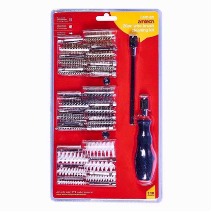 Picture of AMTECH WIRE BRUSH CLEANING 20PC KIT