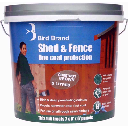Picture of BIRDBRAND SHED/FENCE 1 COAT CHESNUT BROWN
