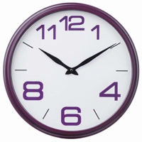 Picture of PREMIER PLASTIC WALL CLOCK PURPLE