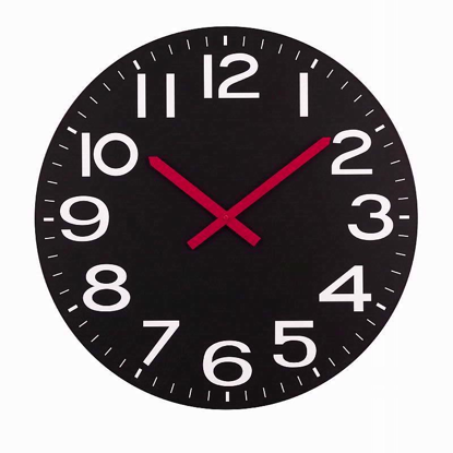 Picture of PREMIER WALL CLOCK BLACK MDF 58CM