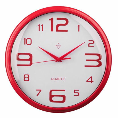 Picture of PREMIER WALL CLOCK RED 35CM