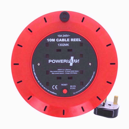 Picture of POWERPLUS 4 GANG 10M REEL 10AMP