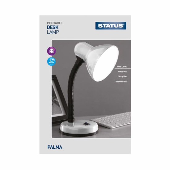 Picture of STATUS PALMA SILVER DESK LAMP 2028ES