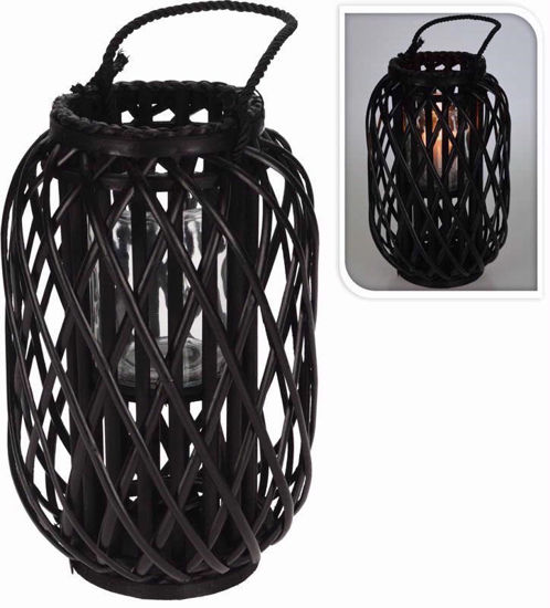 Picture of BAMBOO LANTERN BLACK 40CM