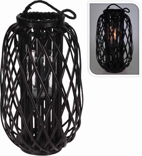 Picture of BAMBOO LANTERN BLACK 50CM