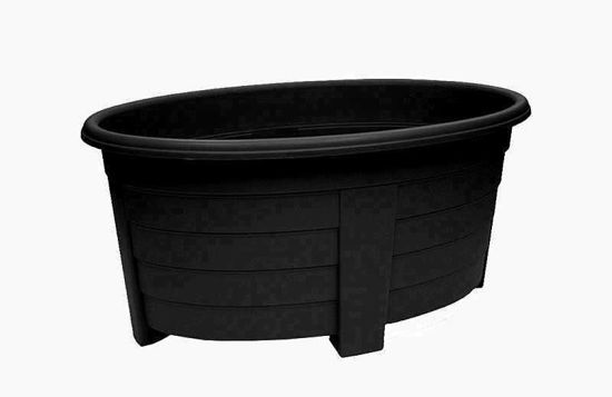 Picture of GROSVENOR 55CM OVAL PLANTER BLACK