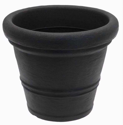 Picture of PLANTER PLASTIC ANTHRACITE ROUND 40CM