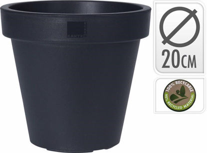 Picture of FLOWERPOT ANTHRACITE 20CM