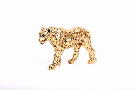 Picture of ANTIQUE ORNAMENT LEOPARD GOLD 27.5CM