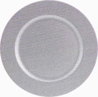 Picture of CHARGER PLATE WITH GLITTER SILVER