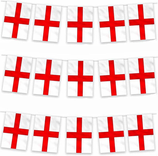 Picture of ENGLAND ST GEORGE FLAG BUNTING 10M